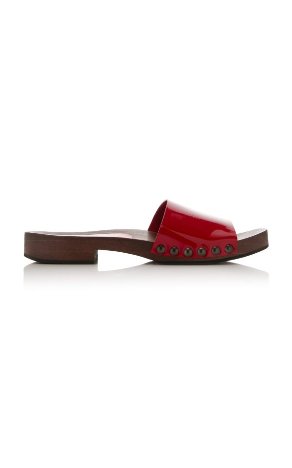 Miu Miu - Patent Leather Clogs - Red - IT 37 - Moda Operandi