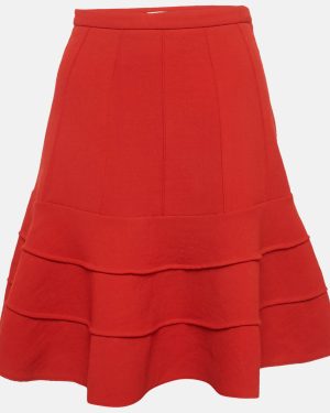 Miu Miu Red Wool Mini Skirt S