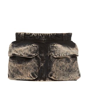 Miu Miu - Washed-Denim Mini Skirt - Black - IT 38 - Moda Operandi