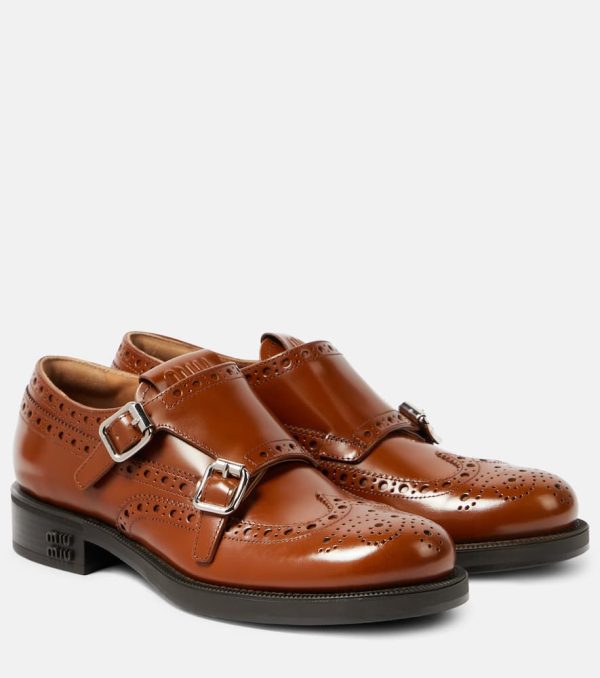 Miu Miu x Churchâ s Double Monk leather brogues
