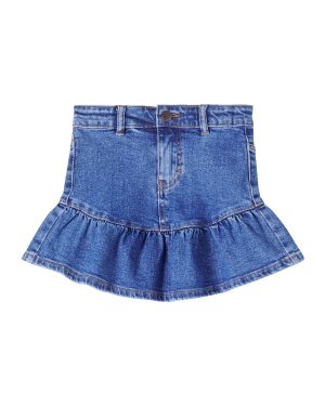 Molo Bridget ruffled denim skirt
