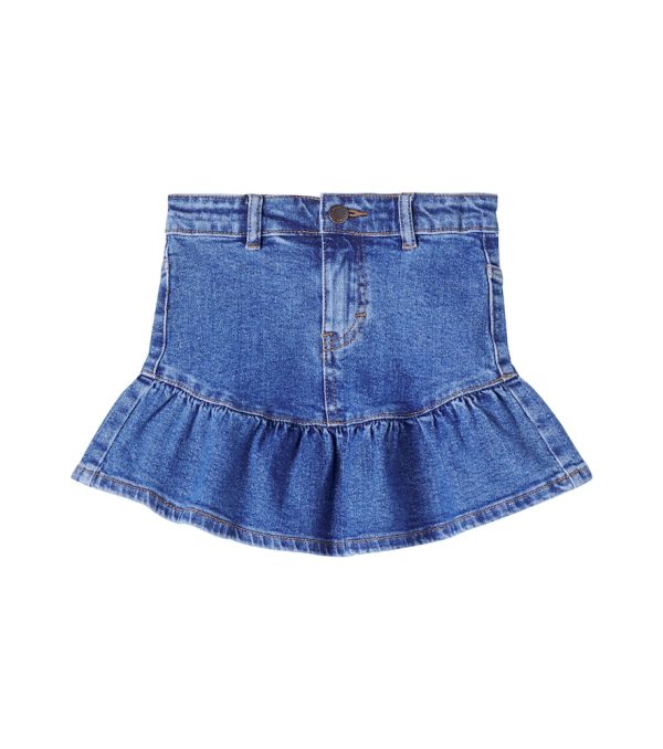 Molo Bridget ruffled denim skirt