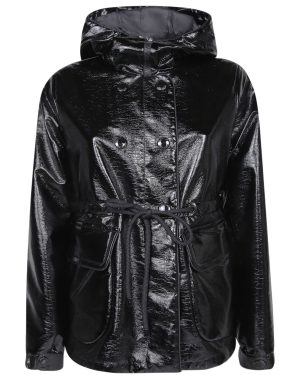 Moncler Agnou Short Parka Down Jacket In Black