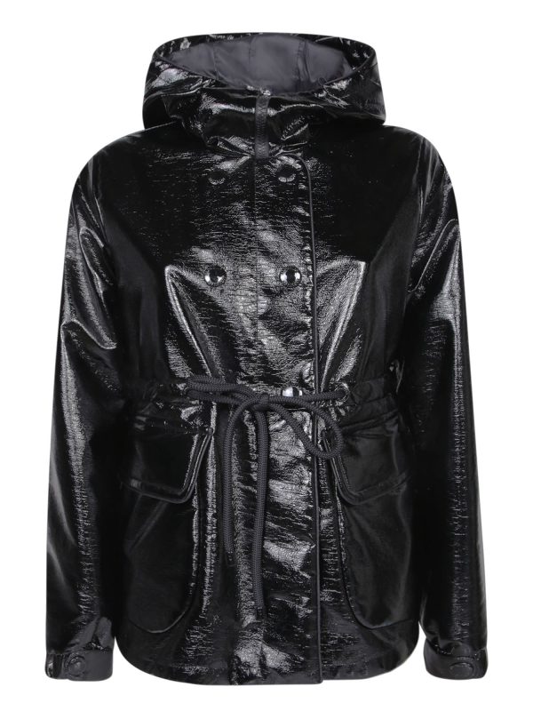 Moncler Agnou Short Parka Down Jacket In Black