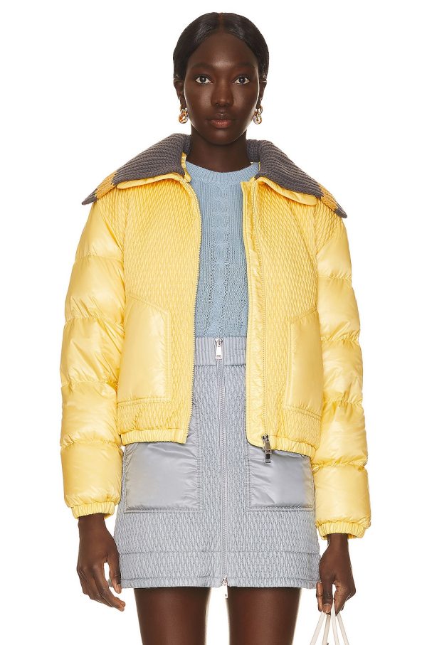 Moncler Arpont Bomber Jacket in Yellow - Yellow. Size 3/L (also in ).