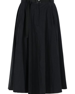 Moncler Belted A-line Midi Skirt