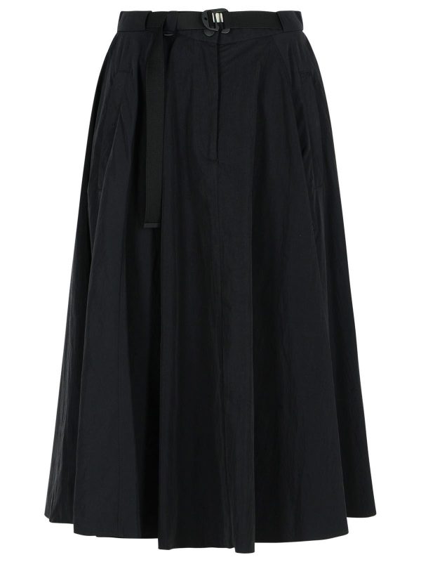 Moncler Belted A-line Midi Skirt