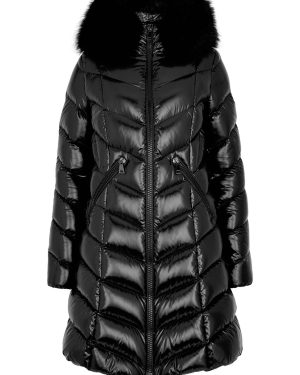 Moncler Fulmarre Faux Fur-trimmed Quilted Shell Coat - Black - 5