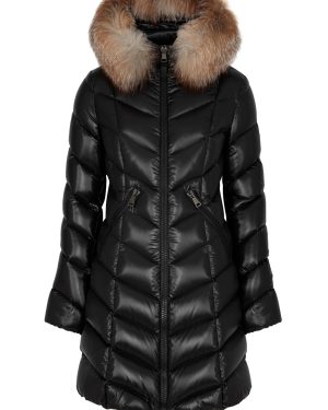 Moncler Fulmarus Shearling-trimmed Quilted Shell Coat - Black - 3 (UK 14 / L)