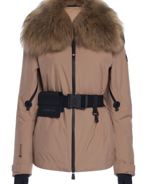 Moncler Grenoble - Vizelle Fur-Trimmed Gore-Tex Ski Jacket - Brown - 2 - Moda Operandi