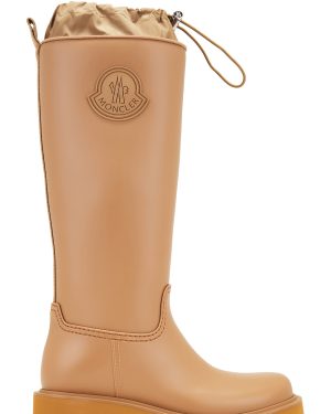 Moncler Kickstream Knee High Rain Boot in Camel - Brown. Size 38 (also in 39, 41).