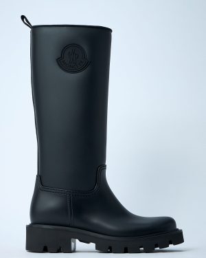 Moncler Kickstream Rain Boots - Woman Boots Black Eu - 39