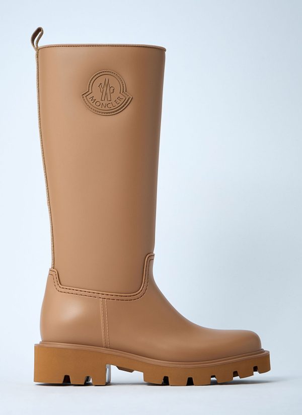 Moncler Kickstream Rain Boots - Woman Boots Brown Eu - 36