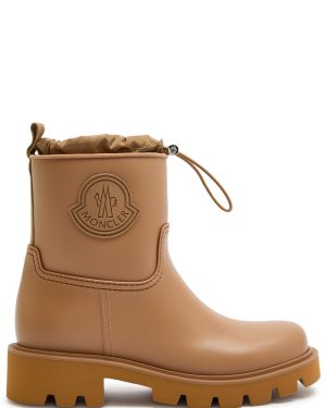 Moncler Kickstream Rubber Wellington Ankle Boots - Beige - 37 (IT37 / UK4)