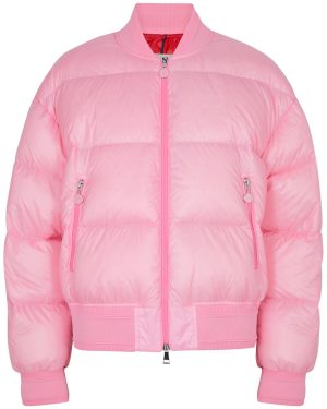Moncler Merlat Quilted Shell Bomber Jacket - Pink - 3