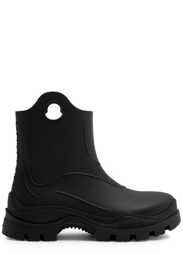 Moncler Misty Rubber Rain Boots - Black - 8