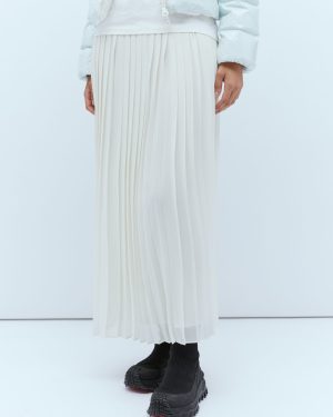 Moncler Pleated Skirt - Woman Skirts White It - 40