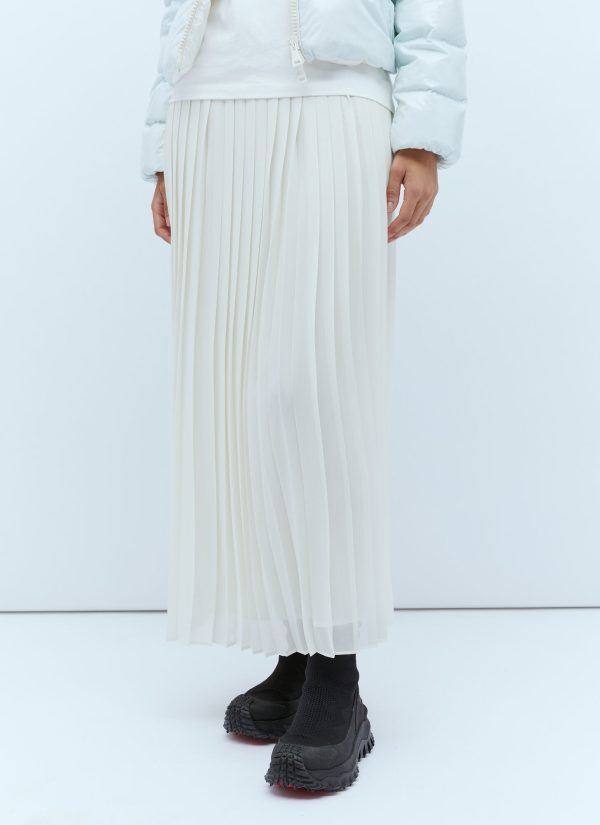 Moncler Pleated Skirt - Woman Skirts White It - 40
