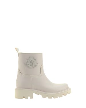 Moncler White Kicktream Rain Ankle Boots