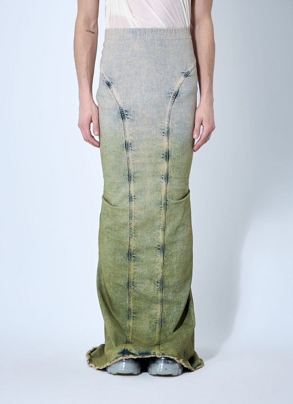 Moncler x Rick Owens Acid Degrade Al Maxi Skirt - Shorts Green Eu - 38