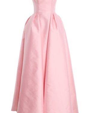 Monique Lhuillier - Strapless Ball Gown With Pleated Skirt - Light Pink - US 0 - Only At Moda Operandi