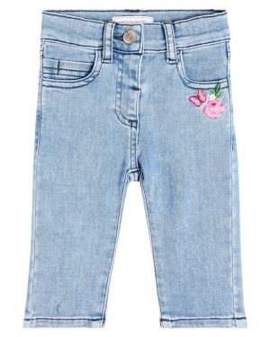Monnalisa Baby embroidered jeans