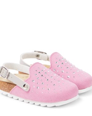 Monnalisa Embellished slingback clogs