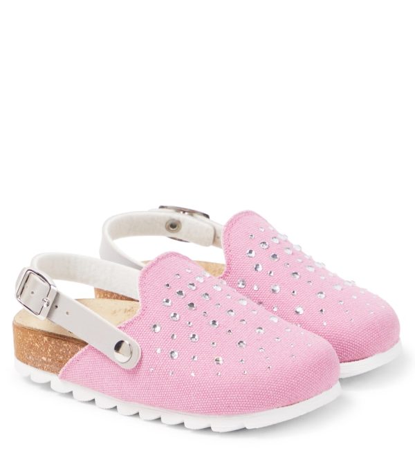 Monnalisa Embellished slingback clogs