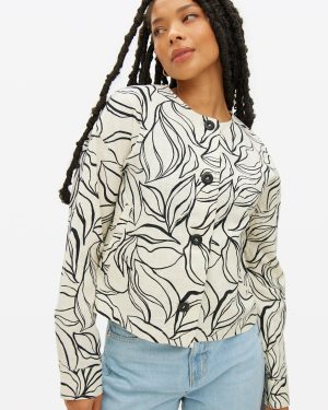 Mono Printed Linen Blend Co-ord Shacket