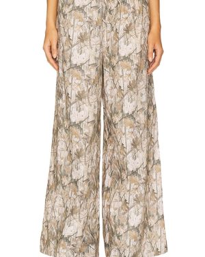 Montce Swim Cargo Drawstring Wide Leg Pant in Green. Size M, S, XL, XS.