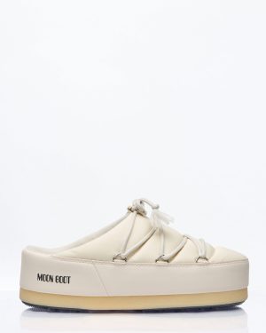 Moon Boot Evx Nylon Mules - Slip Ons Beige Eu 35 - 36