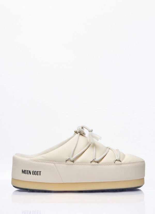Moon Boot Evx Nylon Mules - Slip Ons Beige Eu 35 - 36