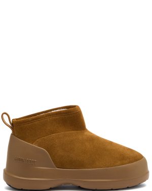 Moon Boot Luna Low-suede Ankle Boots Tan/brown UK6 - 39 (IT39/ UK6)