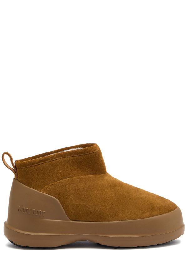 Moon Boot Luna Low-suede Ankle Boots Tan/brown UK6 - 39 (IT39/ UK6)