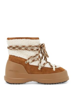 Moon Boot Luna Suede And Shearling Ankle Boots.