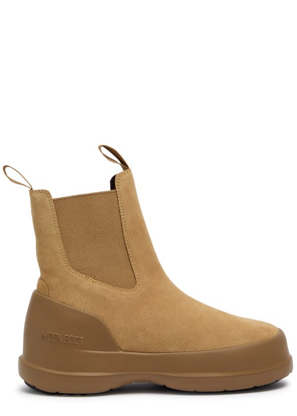 Moon Boot Luna Suede Chelsea Boots Beige UK8 - 41 (IT41/ UK8)