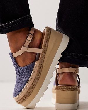 Morning In Mykonos Espadrilles Shoe by Free People in Seascape, Size: US 8
