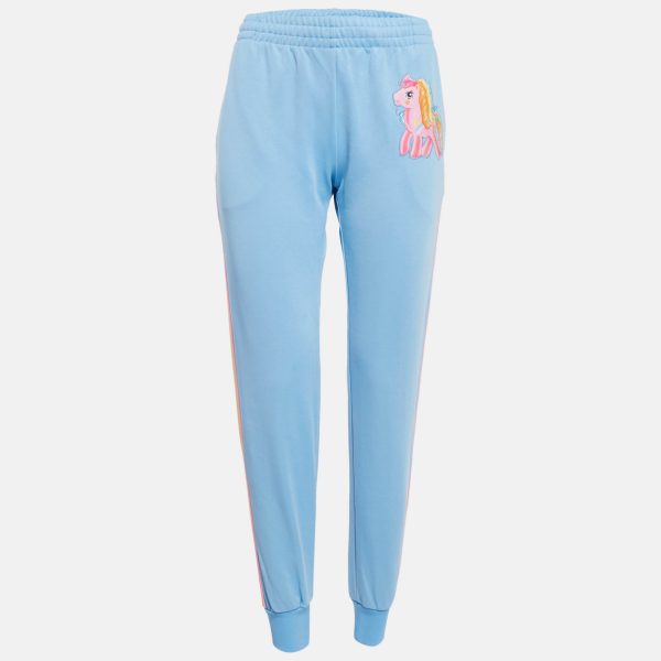 Moschino Couture Blue Unicorn Print Jersey Joggers M