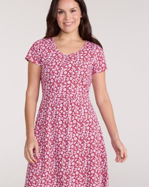Mountain Essentials Lora Womens Skater Dress - Dark Red