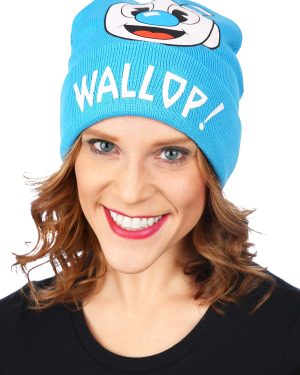 Mugman Printed Folded Cuff Knitted Beanie