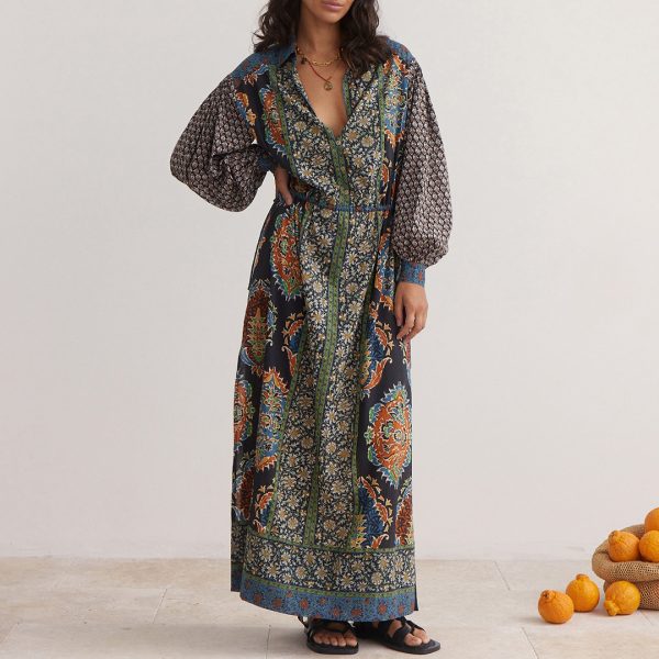 Multi Rhea Maxi Smock Dress