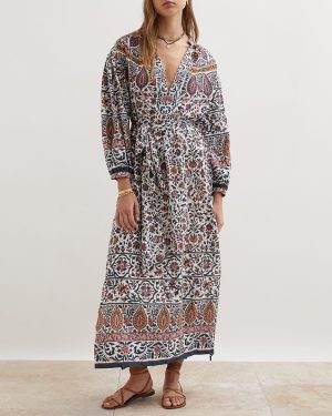Multi Verbena Maxi Smock Dress