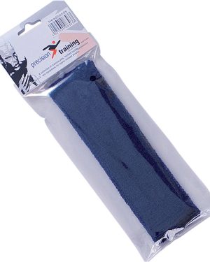 NAVY Cotton Elastic Sports Headband - Sweat Band Sports Gym Training Workout