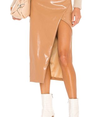 NBD Kris Midi Skirt in Tan. Size S, XL, XS, XXS.