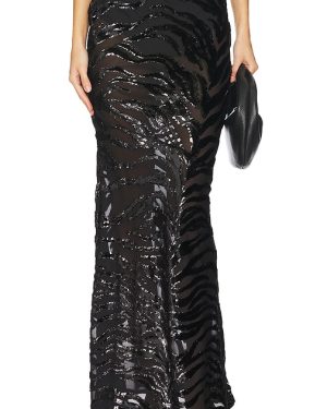 NBD The Mira Maxi Skirt in Black. Size M, S, XL, XS, XXS.