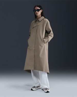 NIKE Loose Twill Trench Coat - Green