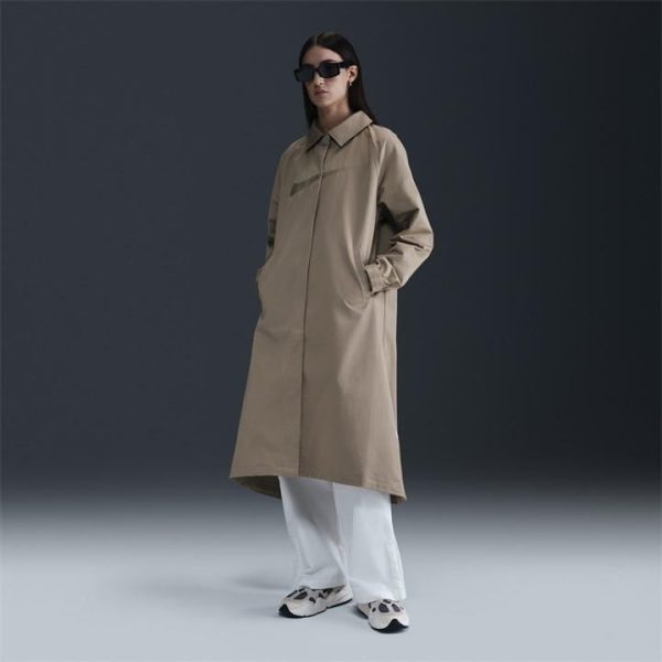 NIKE Loose Twill Trench Coat - Green