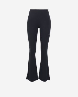 NIKE_Black flared fitted leggings with ribs_Black_S_Women