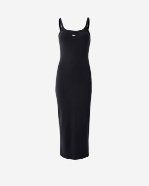NIKE_Sportswear black fitted camisole dress_Black_S_Women