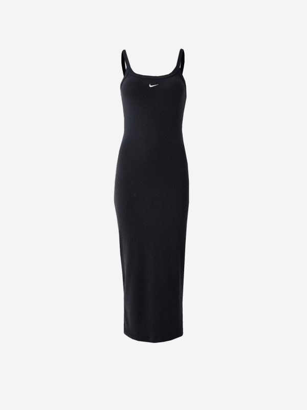 NIKE_Sportswear black fitted camisole dress_Black_S_Women